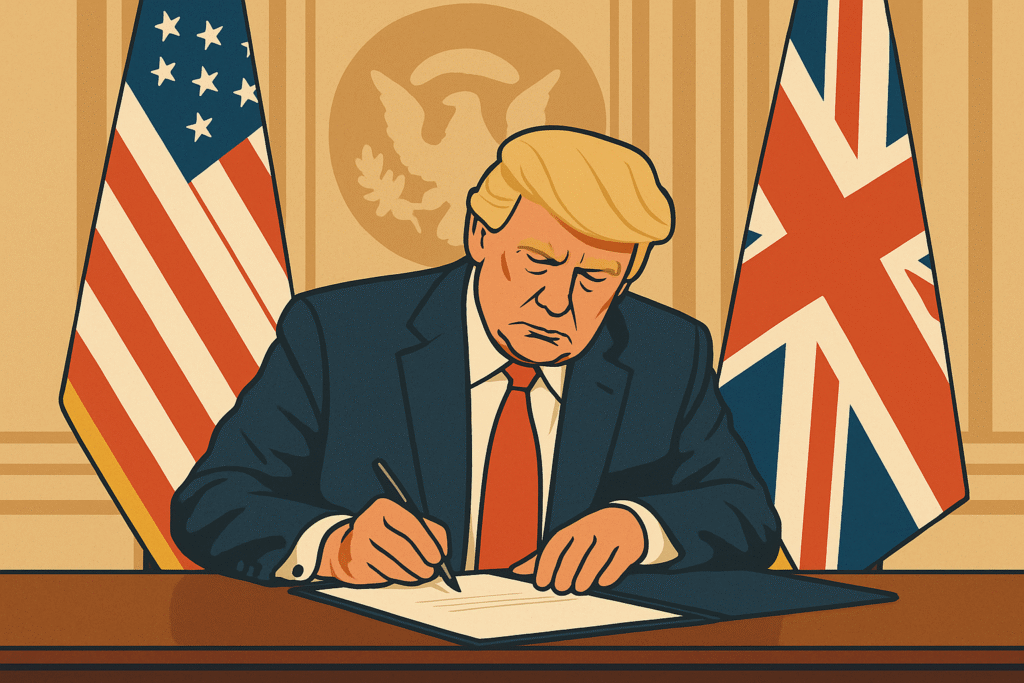Trump Signs Executive Order to Implement US-UK Trade Deal, Slashing Tariffs for Autos and Aerospace
