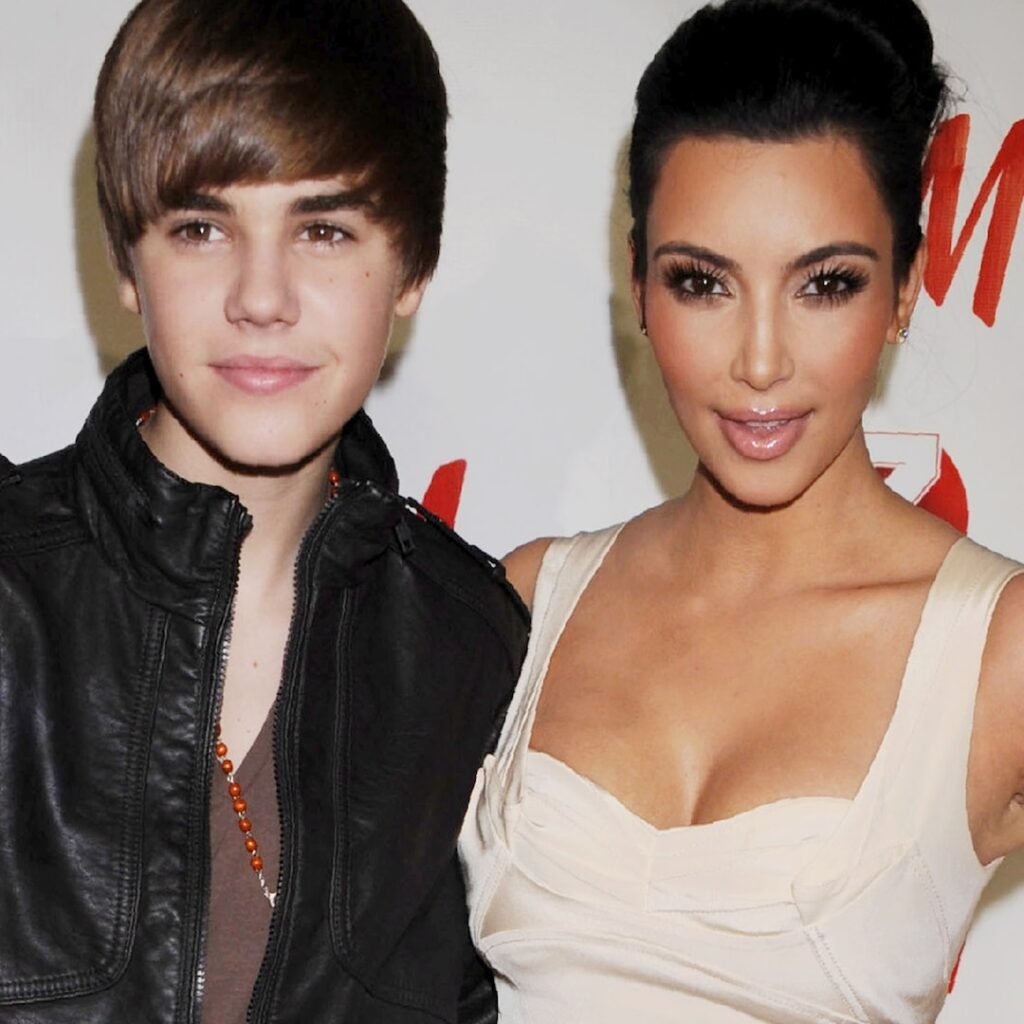 Kim Kardashian on 2010 Justin Bieber Elle Photoshoot