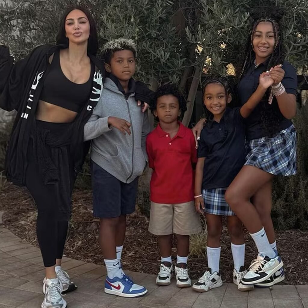 Kim Kardashian’s Christmas Pictures With 4 Kids 
