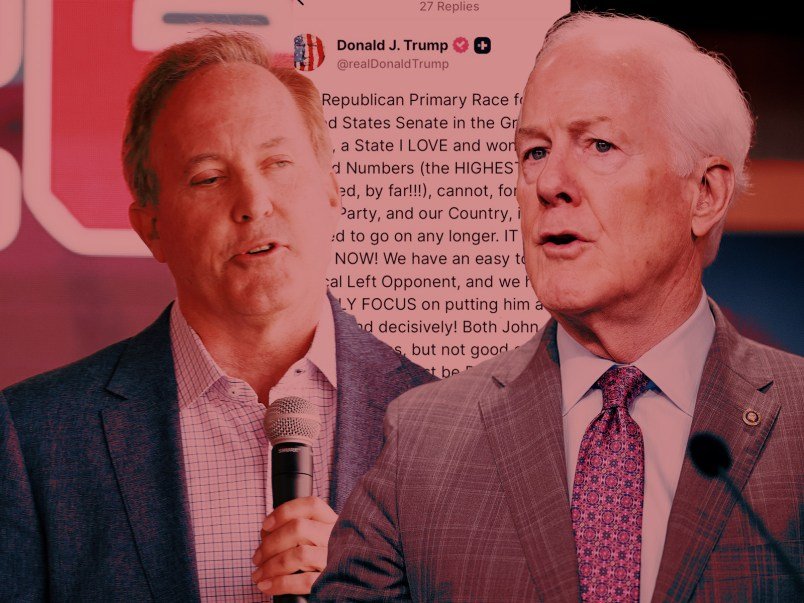 Trump Finally Endorses Paxton over Cornyn in Texas Senate Primary Trump Finally Endorses Paxton over Cornyn in Texas Senate Primary