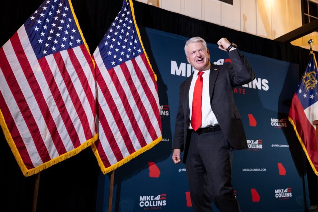 The Many Extremists in Mike Collins’ Orbit Have Come to Define His Campaign
